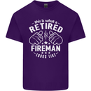 This Is What a Retired Fireman Looks Like Mens Cotton T-Shirt Tee Top Purple
