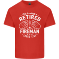 This Is What a Retired Fireman Looks Like Mens Cotton T-Shirt Tee Top Red