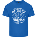 This Is What a Retired Fireman Looks Like Mens Cotton T-Shirt Tee Top Royal Blue