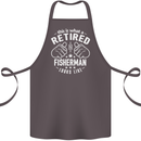 This Is What a Retired Fisherman Looks Like Cotton Apron 100% Organic Dark Grey