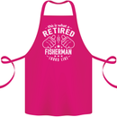 This Is What a Retired Fisherman Looks Like Cotton Apron 100% Organic Pink