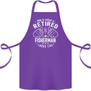 This Is What a Retired Fisherman Looks Like Cotton Apron 100% Organic Purple