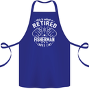 This Is What a Retired Fisherman Looks Like Cotton Apron 100% Organic Royal Blue