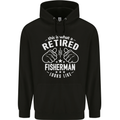 This Is What a Retired Fisherman Looks Like Mens 80% Cotton Hoodie Black