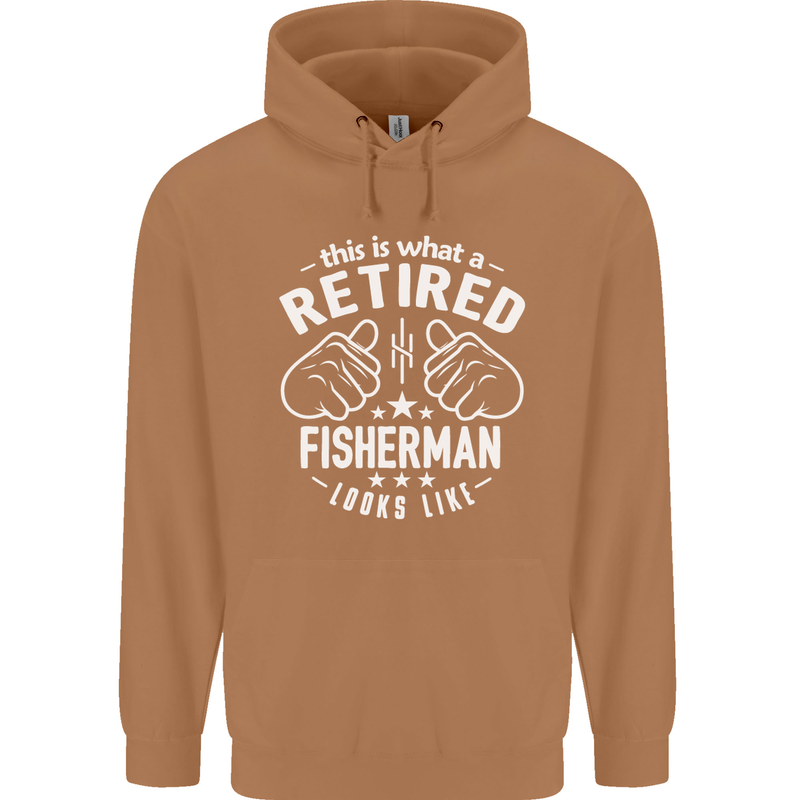 This Is What a Retired Fisherman Looks Like Mens 80% Cotton Hoodie Caramel Latte