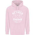 This Is What a Retired Fisherman Looks Like Mens 80% Cotton Hoodie Light Pink