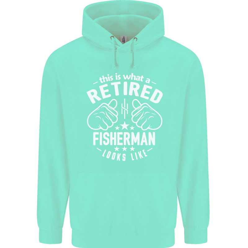 This Is What a Retired Fisherman Looks Like Mens 80% Cotton Hoodie Peppermint