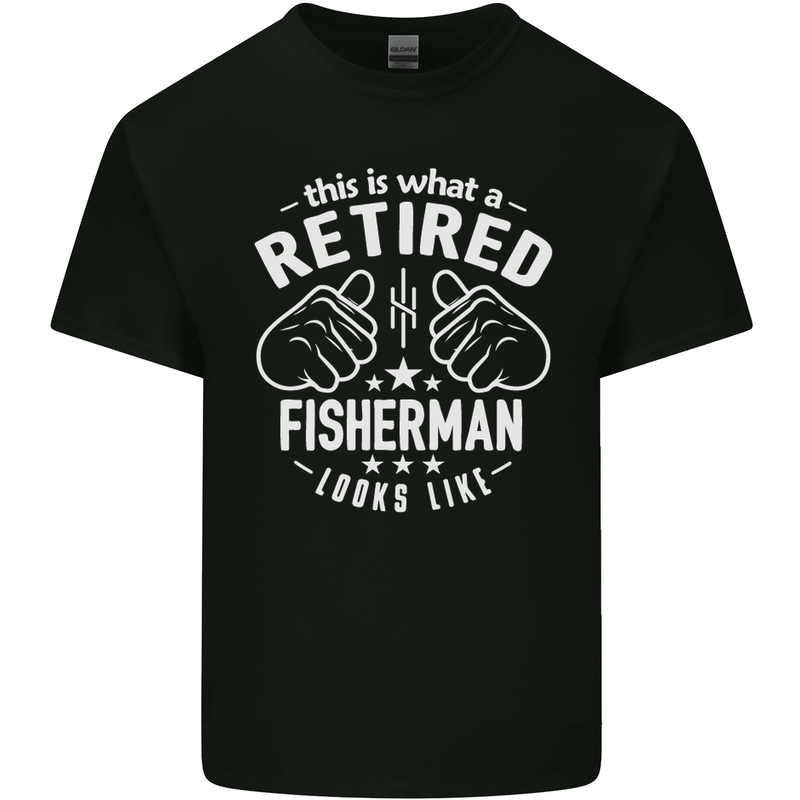 This Is What a Retired Fisherman Looks Like Mens Cotton T-Shirt Tee Top Black