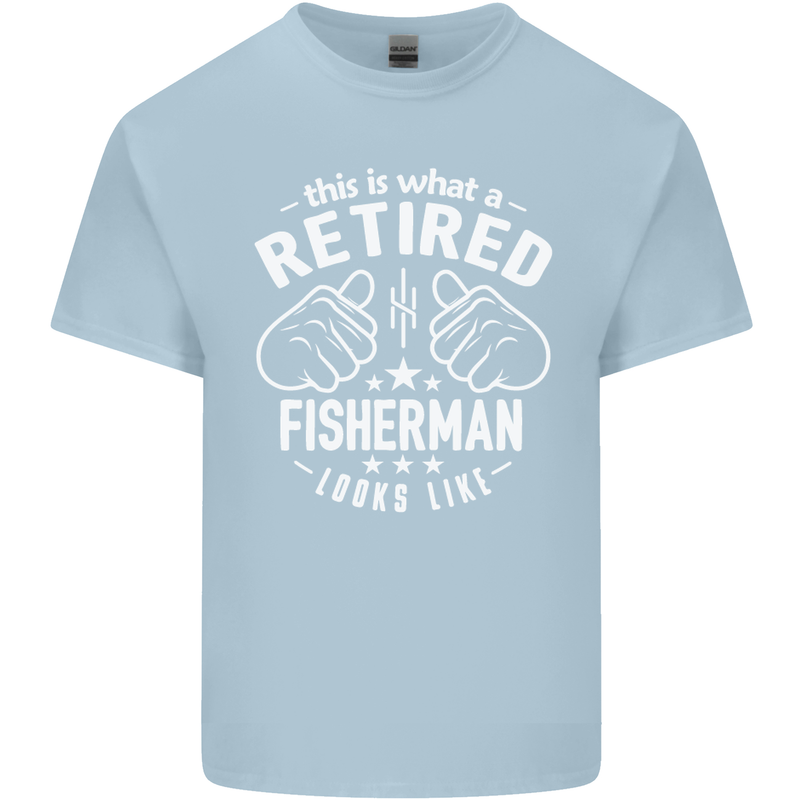 This Is What a Retired Fisherman Looks Like Mens Cotton T-Shirt Tee Top Light Blue