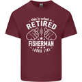 This Is What a Retired Fisherman Looks Like Mens Cotton T-Shirt Tee Top Maroon