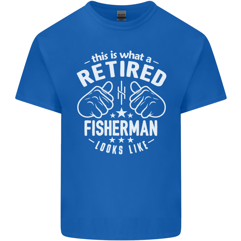 This Is What a Retired Fisherman Looks Like Mens Cotton T-Shirt Tee Top Royal Blue