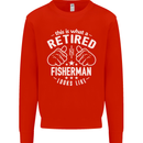 This Is What a Retired Fisherman Looks Like Mens Sweatshirt Jumper Bright Red