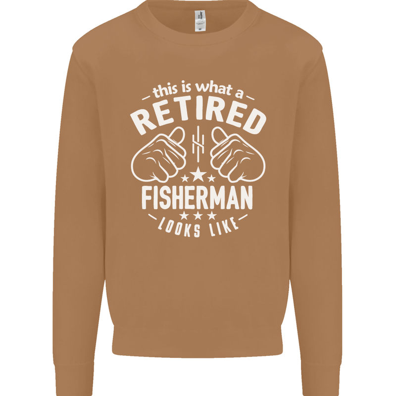 This Is What a Retired Fisherman Looks Like Mens Sweatshirt Jumper Caramel Latte