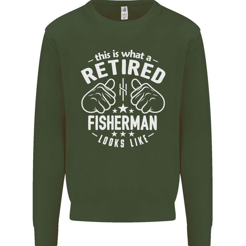 This Is What a Retired Fisherman Looks Like Mens Sweatshirt Jumper Forest Green