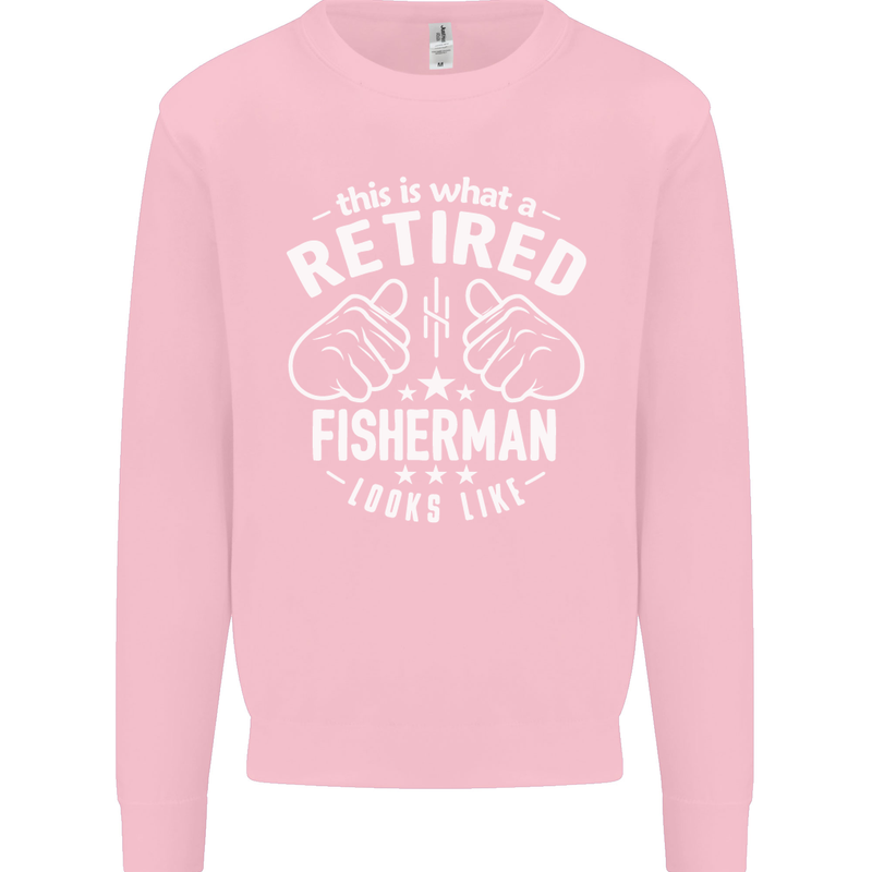 This Is What a Retired Fisherman Looks Like Mens Sweatshirt Jumper Light Pink