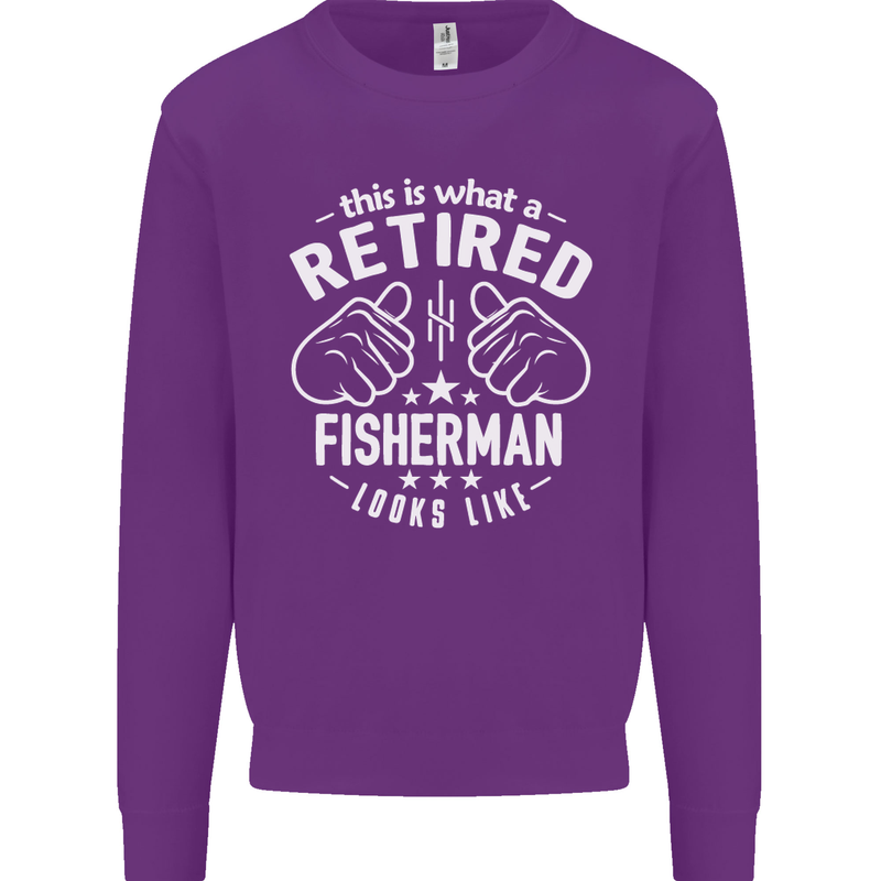 This Is What a Retired Fisherman Looks Like Mens Sweatshirt Jumper Purple