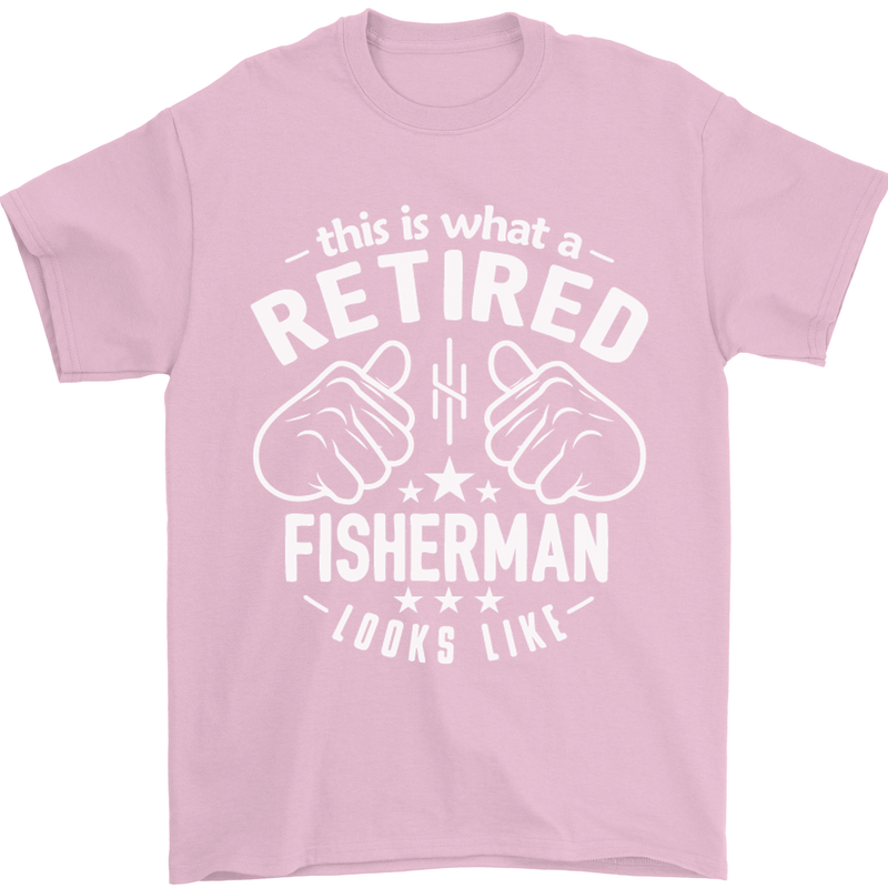 This Is What a Retired Fisherman Looks Like Mens T-Shirt Cotton Gildan Light Pink