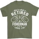 This Is What a Retired Fisherman Looks Like Mens T-Shirt Cotton Gildan Military Green