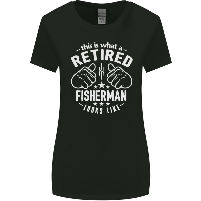 This Is What a Retired Fisherman Looks Like Womens Wider Cut T-Shirt Black