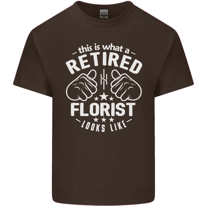 This Is What a Retired Florist Looks Like Mens Cotton T-Shirt Tee Top Dark Chocolate