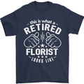 This Is What a Retired Florist Looks Like Mens T-Shirt Cotton Gildan Navy Blue