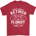 This Is What a Retired Florist Looks Like Mens T-Shirt Cotton Gildan Red