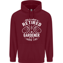 This Is What a Retired Gardener Looks Like Mens 80% Cotton Hoodie Maroon