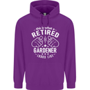 This Is What a Retired Gardener Looks Like Mens 80% Cotton Hoodie Purple