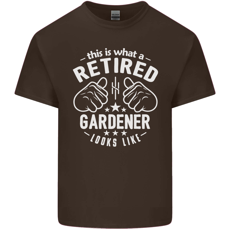 This Is What a Retired Gardener Looks Like Mens Cotton T-Shirt Tee Top Dark Chocolate