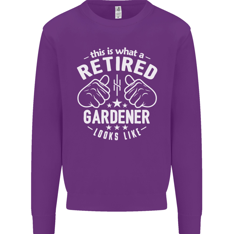 This Is What a Retired Gardener Looks Like Mens Sweatshirt Jumper Purple