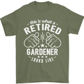 This Is What a Retired Gardener Looks Like Mens T-Shirt Cotton Gildan Military Green