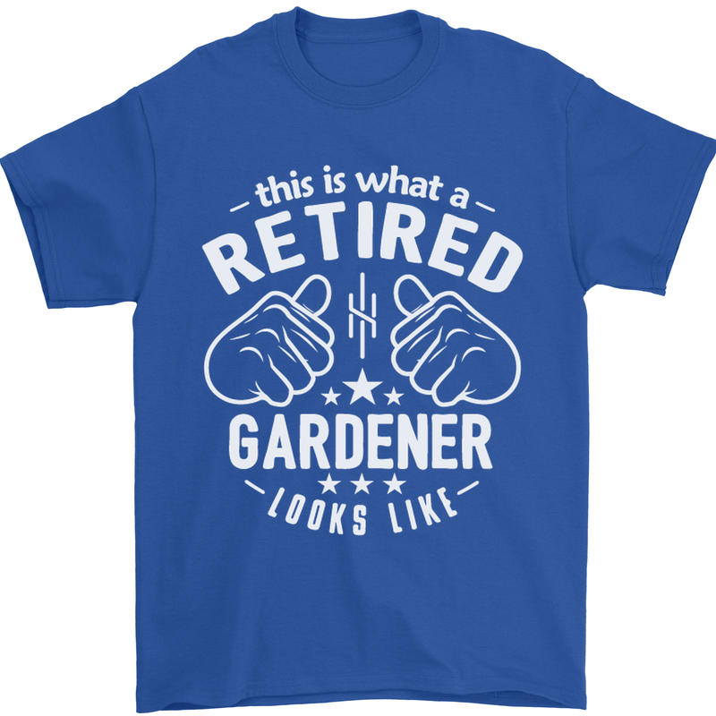 This Is What a Retired Gardener Looks Like Mens T-Shirt Cotton Gildan Royal Blue