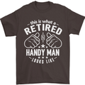 This Is What a Retired Handy Man Looks Like Mens T-Shirt Cotton Gildan Dark Chocolate