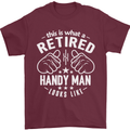 This Is What a Retired Handy Man Looks Like Mens T-Shirt Cotton Gildan Maroon