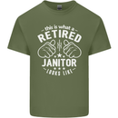 This Is What a Retired Janitor Looks Like Mens Cotton T-Shirt Tee Top Military Green