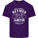 This Is What a Retired Janitor Looks Like Mens Cotton T-Shirt Tee Top Purple