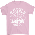 This Is What a Retired Janitor Looks Like Mens T-Shirt Cotton Gildan Light Pink