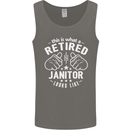 This Is What a Retired Janitor Looks Like Mens Vest Tank Top Charcoal