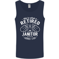 This Is What a Retired Janitor Looks Like Mens Vest Tank Top Navy Blue