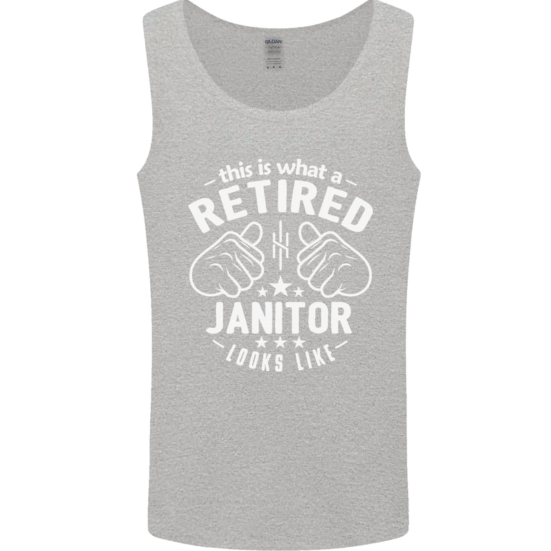 This Is What a Retired Janitor Looks Like Mens Vest Tank Top Sports Grey