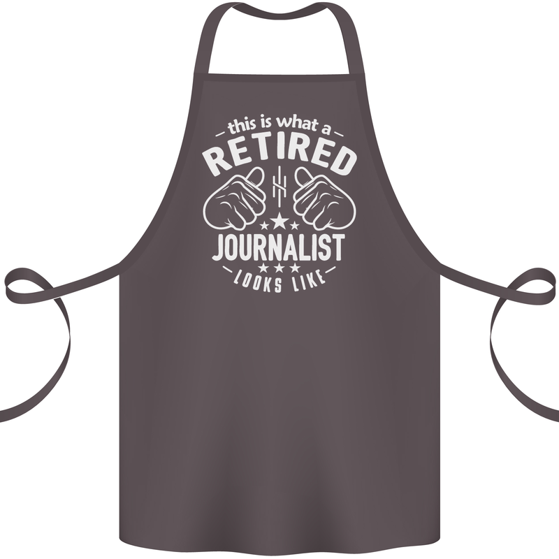 This Is What a Retired Journalist Looks Like Cotton Apron 100% Organic Dark Grey