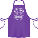 This Is What a Retired Journalist Looks Like Cotton Apron 100% Organic Purple