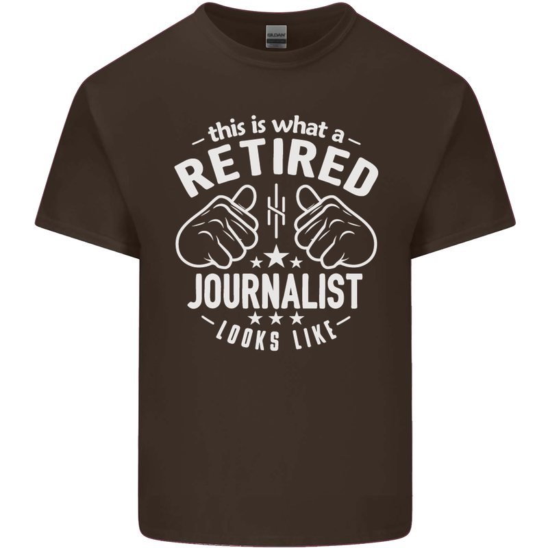 This Is What a Retired Journalist Looks Like Mens Cotton T-Shirt Tee Top Dark Chocolate