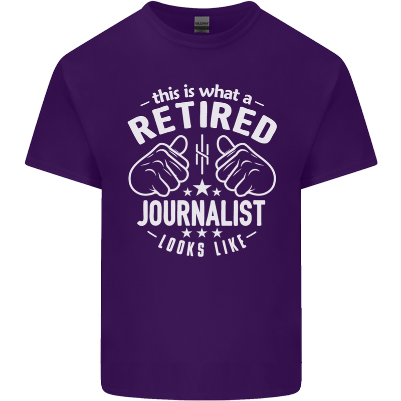 This Is What a Retired Journalist Looks Like Mens Cotton T-Shirt Tee Top Purple