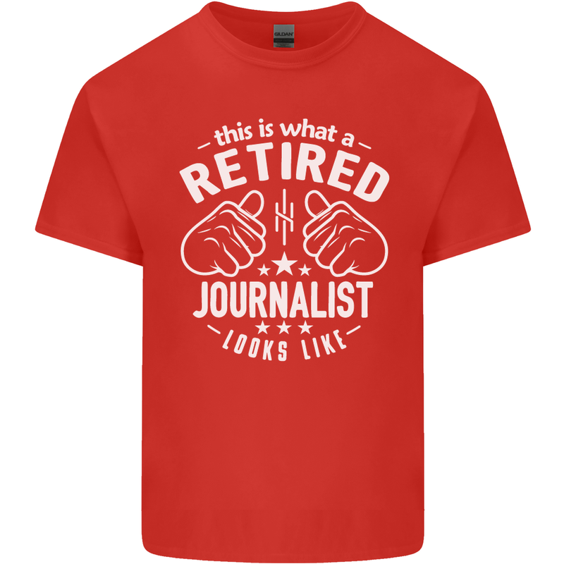 This Is What a Retired Journalist Looks Like Mens Cotton T-Shirt Tee Top Red