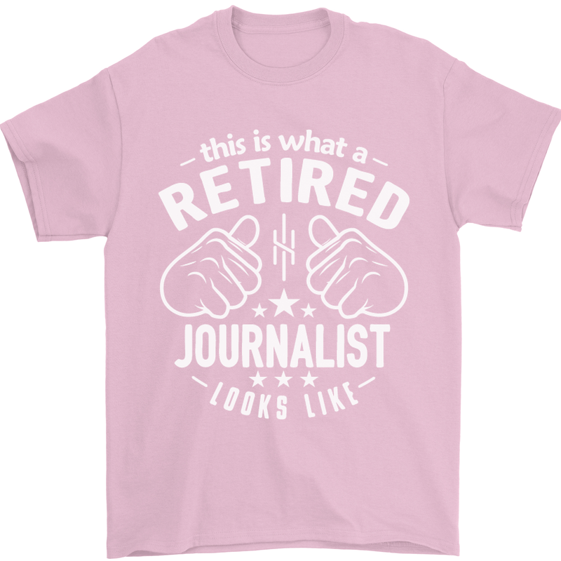 This Is What a Retired Journalist Looks Like Mens T-Shirt Cotton Gildan Light Pink