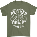 This Is What a Retired Journalist Looks Like Mens T-Shirt Cotton Gildan Military Green