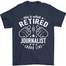 This Is What a Retired Journalist Looks Like Mens T-Shirt Cotton Gildan Navy Blue