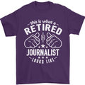This Is What a Retired Journalist Looks Like Mens T-Shirt Cotton Gildan Purple