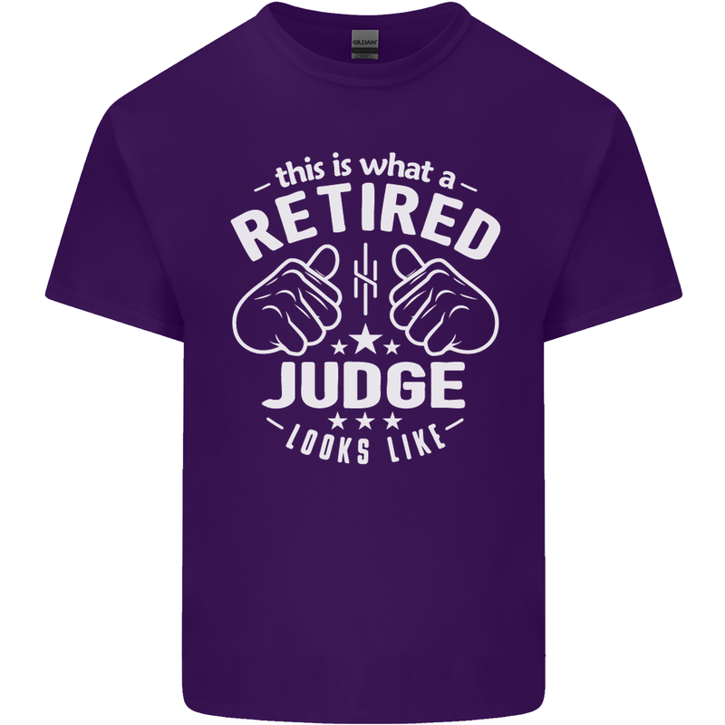 This Is What a Retired Judge Looks Like Mens Cotton T-Shirt Tee Top Purple